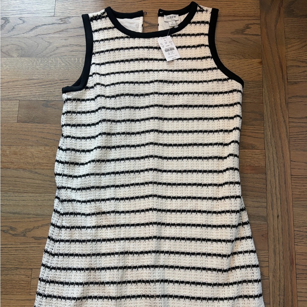 NWT J.Crew Textured Stripe Shift Dress Sleeveless Classic Size 4